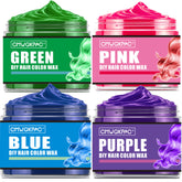 QUNGCO four-color temp hair wax pack for quick style changes.