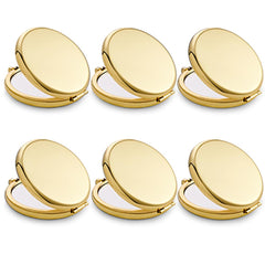 QUSTGO compact mirror shows 2-sided magnification for quick makeup checks.