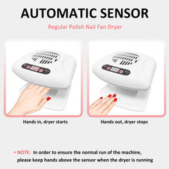 QUTUNI nail dryer top view highlights compact design for space-saving home use