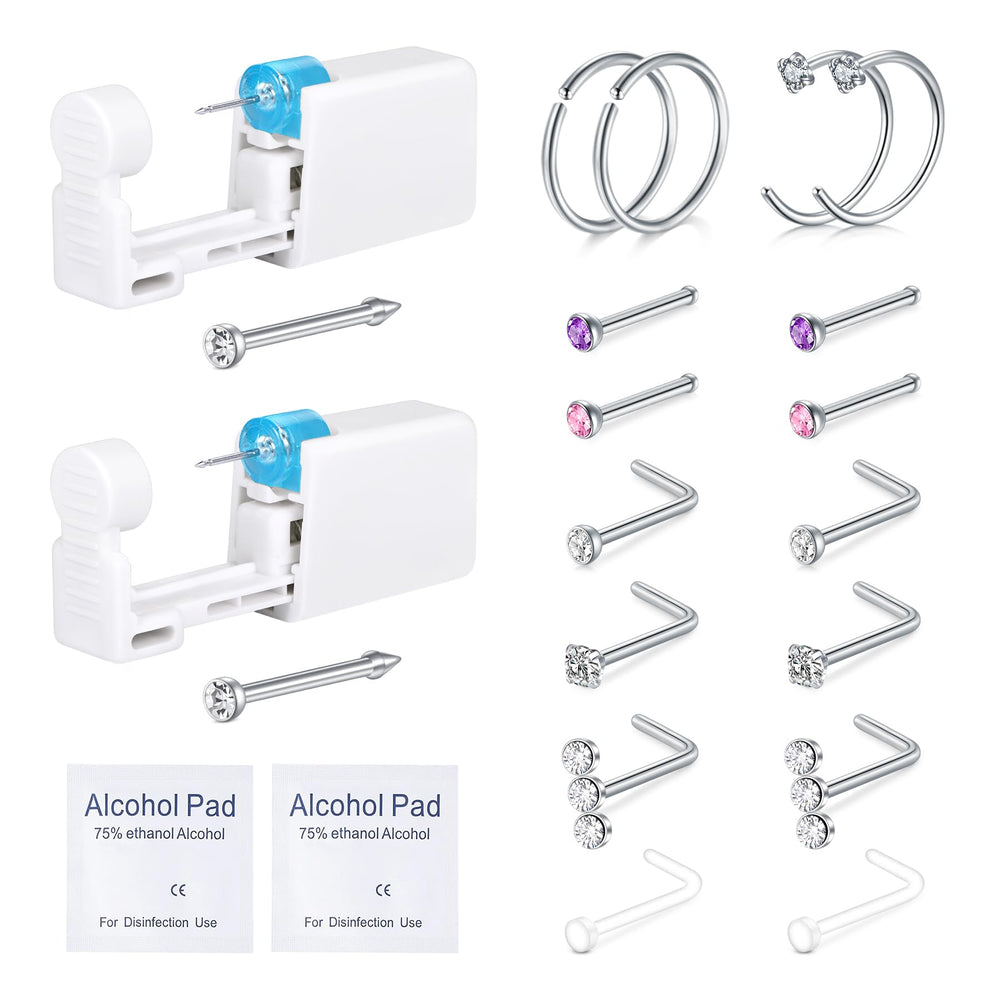 QWALIT nose piercing kit 2pcs at-home piercing precision for quick looks