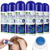 QYFJ minoxidil bottle close-up showing potent 5% formula for hair growth support.
