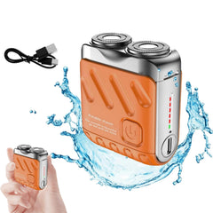R-12 luggage electric shaver in compact case ready for travel touch-ups