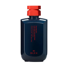 R+Co BLEU shampoo bottle with color protection for vibrant tones.