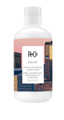 R+Co Dallas Biotin Thickening Conditioner bottle showing weightless hydration and volume