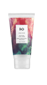 R+Co HIGH DIVE bottle pouring to illustrate moisture delivery for hydrated hair