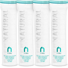 R-Neu Premium Turkish cotton rounds closeup for gentle makeup removal