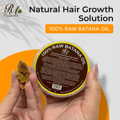 RA COSMETICS Batana Oil packaging highlighting natural ingredients for at-home care