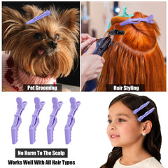Rabetly wide-teeth clip grips diverse hair textures without snagging during sectioning.