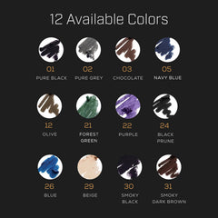 Radiant Professional Make Up Eyeliner Chocolate 03 waterproof swatch illustrates lasting wear.