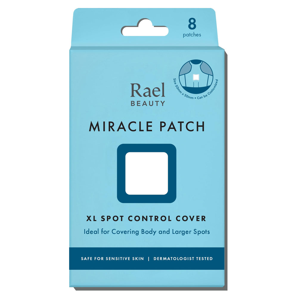 Rael Miracle XL patch closeup showing broad spot coverage for larger pimples