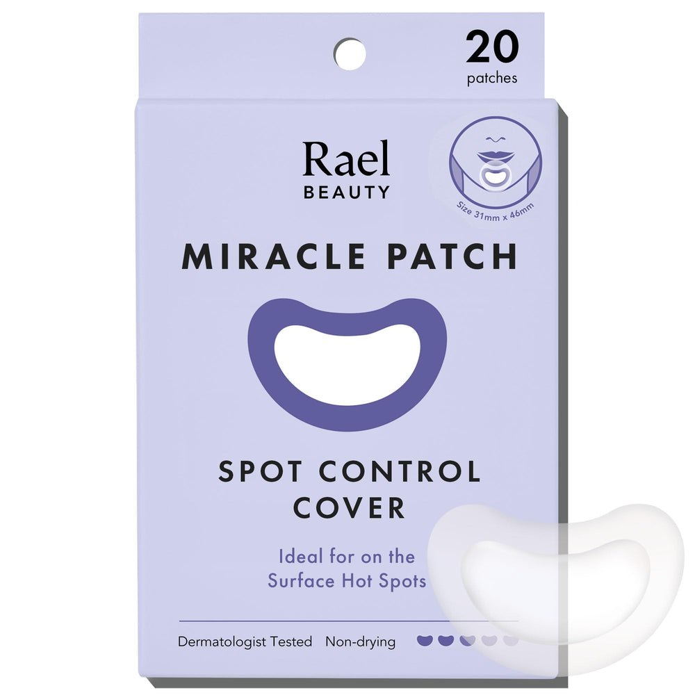Rael Pimple Patches on chin and nose provide discreet blemish care.