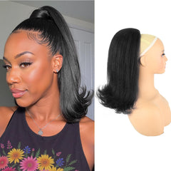 Rafabcici drawstring ponytail flick-end offers instant volume for everyday glam.