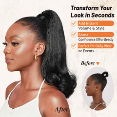 Rafabcici drawstring ponytail tangle-free-fiber stays smooth through daily wear.