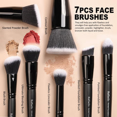Raffaello kabuki brush emphasizes large-area powder application for a seamless finish