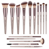 Raffaello ZOREYA 15pc makeup brush set front view for flawless foundation application