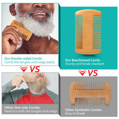 RAFFIN beard-kit-brush for even oil distribution and grooming.