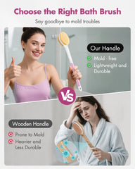 Rafow non-slip grip keeps control in wet showers.