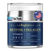 Ragkun Retinol Cream face application demonstrates silky texture for daily anti-aging use.