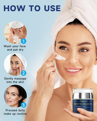 Ragkun Retinol Cream face-application highlights quick absorption for day or night