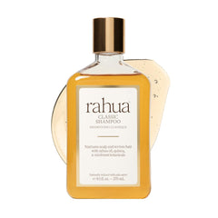 Rahua Classic Shampoo bottle shows gentle cleansing and balanced scalp.