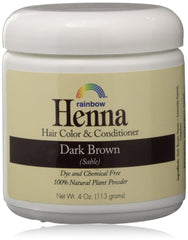 Rainbow Research Henna Persian Dark Brown 2-pack box for natural color option and packaging