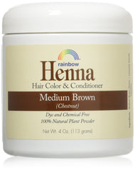Rainbow Research Henna Persian Med Brown bottle closeup for natural chestnut color