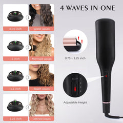 RAKUKOKKU frizz-free waves from tourmaline ceramic coating with shiny results.