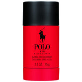 Ralph Lauren Polo Red deodorant stick closeup for long-lasting freshness.