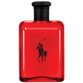 Polo Red bottle front by Ralph Lauren Fragrances showcases bold curves for confident style