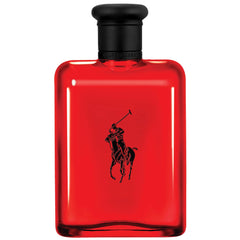 Polo Red bottle front by Ralph Lauren Fragrances showcases bold curves for confident style