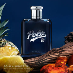 Cap detail of Polo 67 highlighting premium craftsmanship for confident scent.