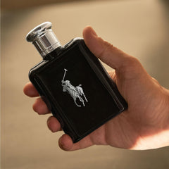 Ralph Lauren Polo Black spray action shows easy application