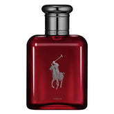 Ralph Lauren Polo Red Parfum bottle front signifies bold, all-day confidence.