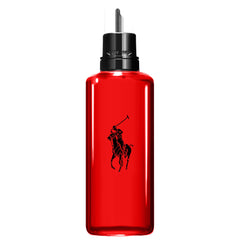 Ralph Lauren Polo Red refill bottle front view, signaling bold, long-lasting freshness for daily wear.