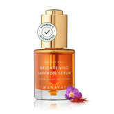 RANAVAT BOTANICS Brightening Saffron Serum bottle showcases radiant glow for skin brightening
