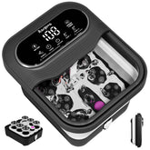 Ranjova collapsible foot spa setup showing compact storage for easy use