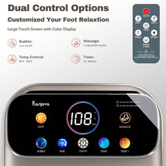 Ranjova Foot Spa remote control enables convenient operation from across the room.
