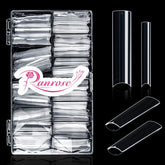 Ranrose clear extra long nail tips box for easy DIY extensions.