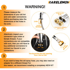 RARELEMON sprayer chrome detail showing adjustable spray for versatile rinsing