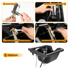 RARELEMON vacuum breaker chrome ensuring safe, steady operation during rinsing