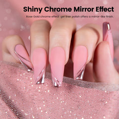 RARJSM chrome mirror finish on nails catching light beautifully