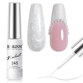 Delineador gel perla blanca de RARJSM para un acabado perlado elegante.