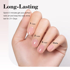 RARJSM Nude Gel Polish bottle in a home salon setup ready for DIY manicures
