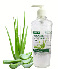 Raslok Aloe Vera Gel natural jar highlighting 100% natural ingredients.
