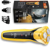 Rategist rechargeable-razor turbo-speed in action for fast beard trimming