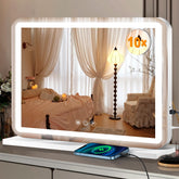 Ratsamee vanity mirror with lights offers clear, evenly lit makeup view.
