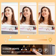 Ratsamee 10x magnifying mirror enables precise makeup detail checks.