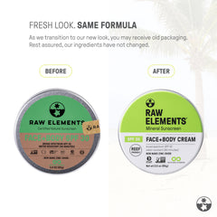 Raw Elements sunscreen application close-up illustrating easy skin application