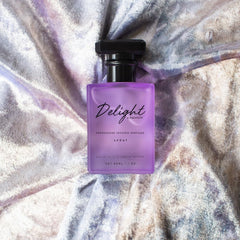 RawChemistry Delight alcohol-free formula label highlights clean, skin-friendly fragrance.