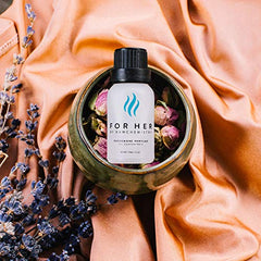 RawChemistry for Her concentrated oil bottle demonstrates travel-friendly potency.